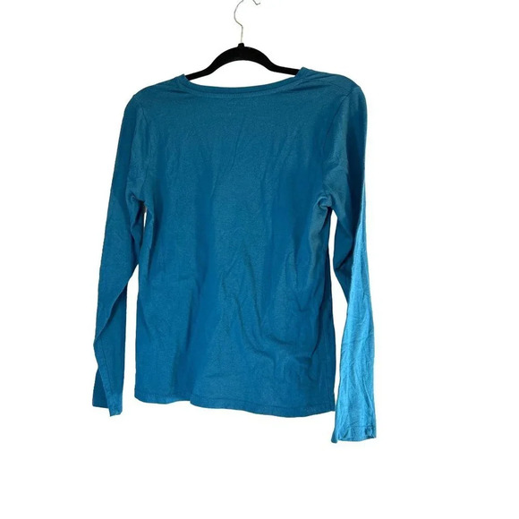 Time and Tru Womens Top Long Sleeves Blue Size M 8-10 - Picture 4 of 5